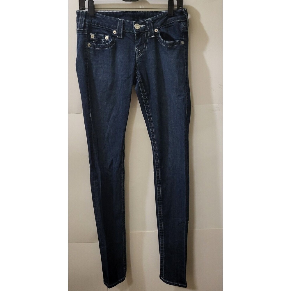 True Religion Women's Skinny, Navy Blue  Jeans Size, 26‎